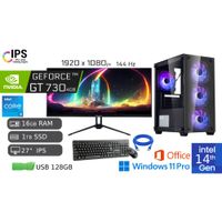 Computadora Gamer I5 14va 16GB RAM 1TB SSD Nvidia GeForce 4GB MONITOR 27 FHD ACCESORIOS