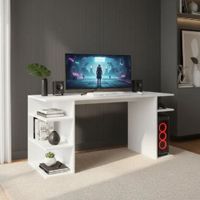 ESCRITORIO GAMER BLANCO EN MELAMINA DE 18MM