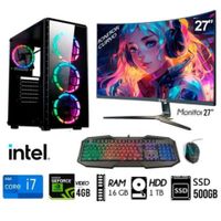 Computadora PC  CORE I7  Ram16GB  DISCO HDD 1TB   SSD 500GB    GTX 750 4GB  M27