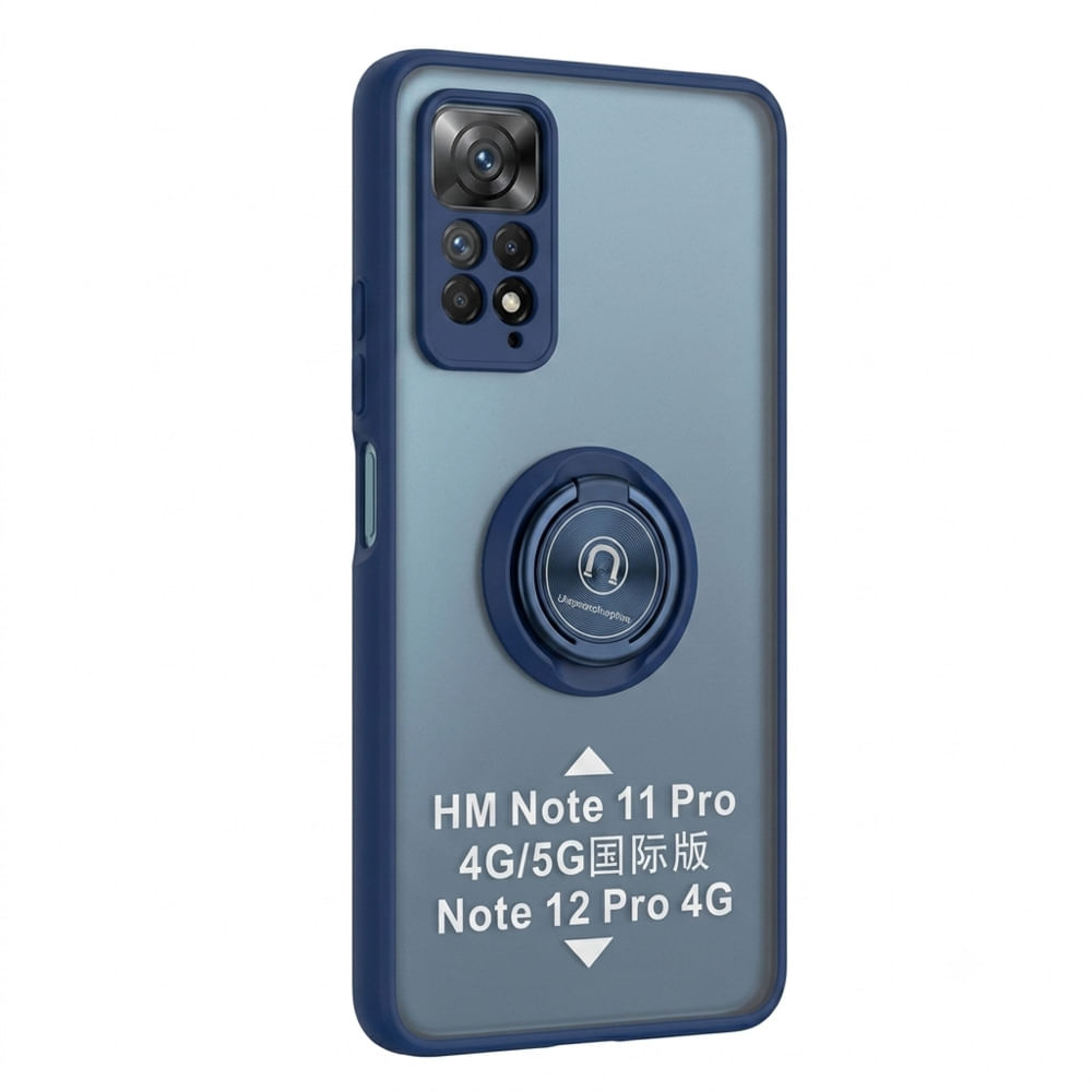 Case ahumado con soporte magnetico para Xiaomi HM11 Pro 5G - Azul