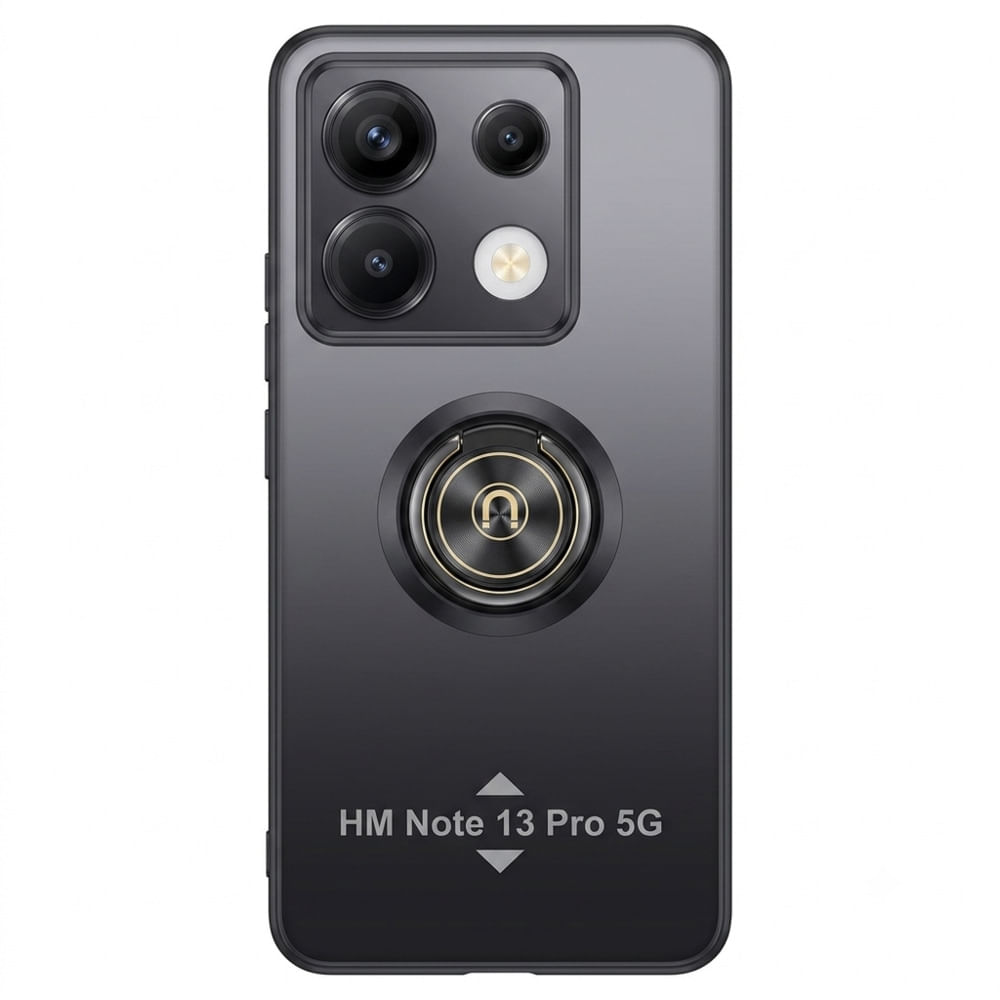 Case ahumado con soporte magnetico para Xiaomi HM13 Pro 5G - NEGRO