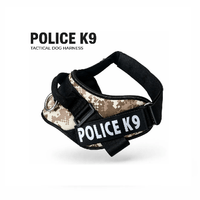Pechera anti tirones para perros Police K9 color marrón camuflado talla XL