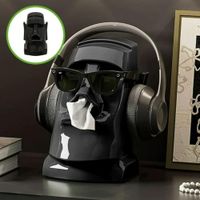 Dispensador Moai Multiuso para Pañuelos Lentes y Audifonos Negro 332NE06