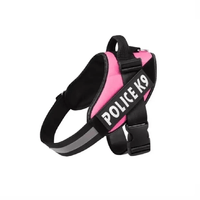 Pechera anti tirones para perros Police K9 color rosado talla L