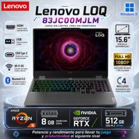 Laptop Gamer Lenovo LOQ 15ARP9 Ryzen 5 7235HS 8GB RAM 512GB SSD RTX 3050 6GB 15.6 FHD 83JC00MJLM