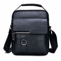 Morral Jeep Negro Pequeño 19x21 cm Bandolera Hombre PU