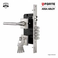 Cerradura de Embutir Forte 3 Golpes Cuadrada Acero Inoxidable Para Puerta Principal