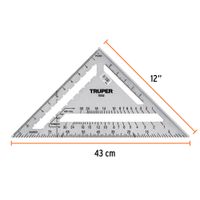 Escuadra Rapida Triangulo TRUPER 12 pulgadas 30 cm Aluminio