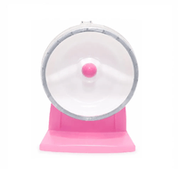 Rueda De Ejercicio En Acrílico Para Hámster Marca Carno Color Rosado De 14cm De Diámetro