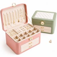 Joyero Organizador Premium con Llave y 2 Cajones