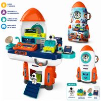 Juego Didáctico 2 en 1 Nave Espacial Maleta Con Accesorios Naranja