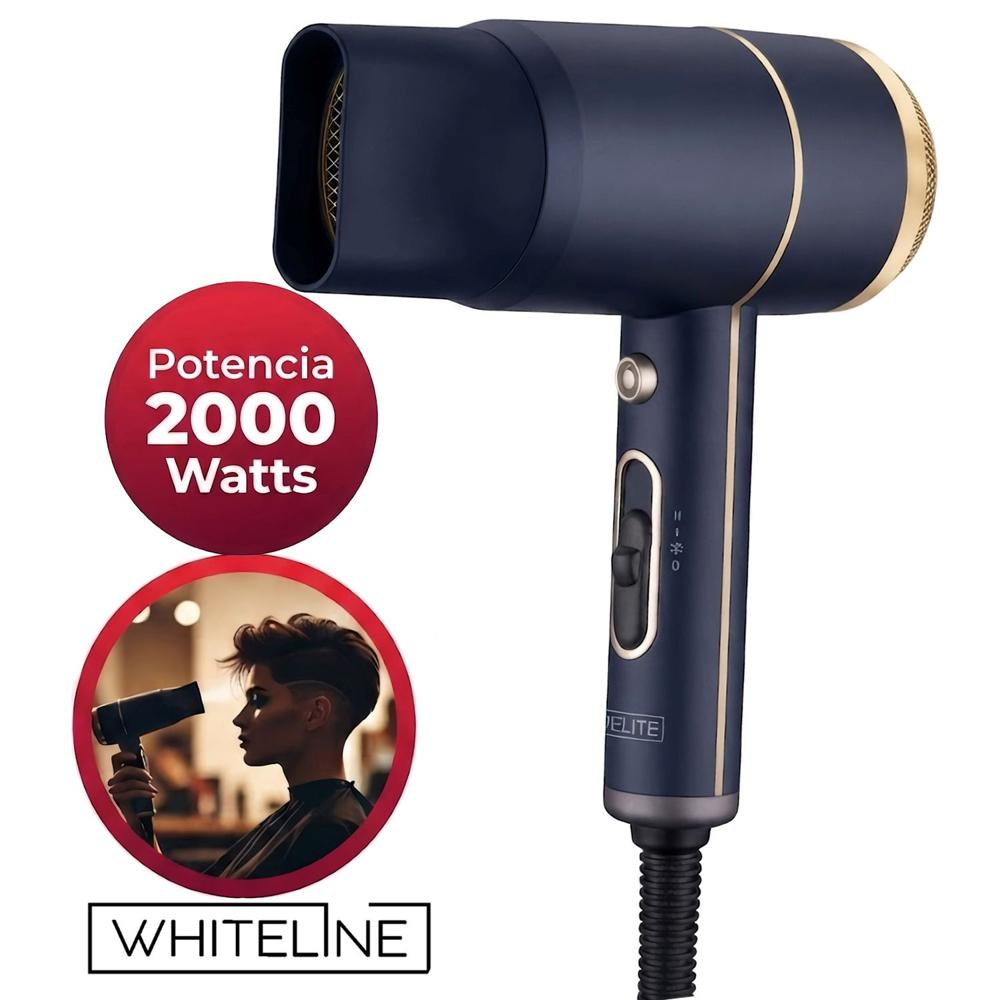 Secadora de cabello Whiteline Negro 2000W RCY-8259