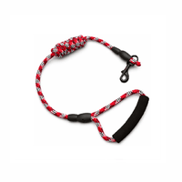 Soga tiro de correa de nylon importado para perros de 1.20 metros color rojo