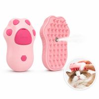 Cepillo Spray Masajeador de Baño Quita pelusa para Mascotas Perros Gatos - Rosado