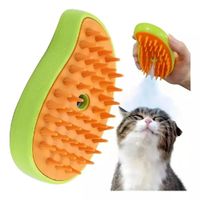 Cepillo Masajeador Verde A Vapor Para Mascotas Perros Y Gatos