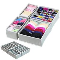 Set de 4 organizadores de ropa interior Gris