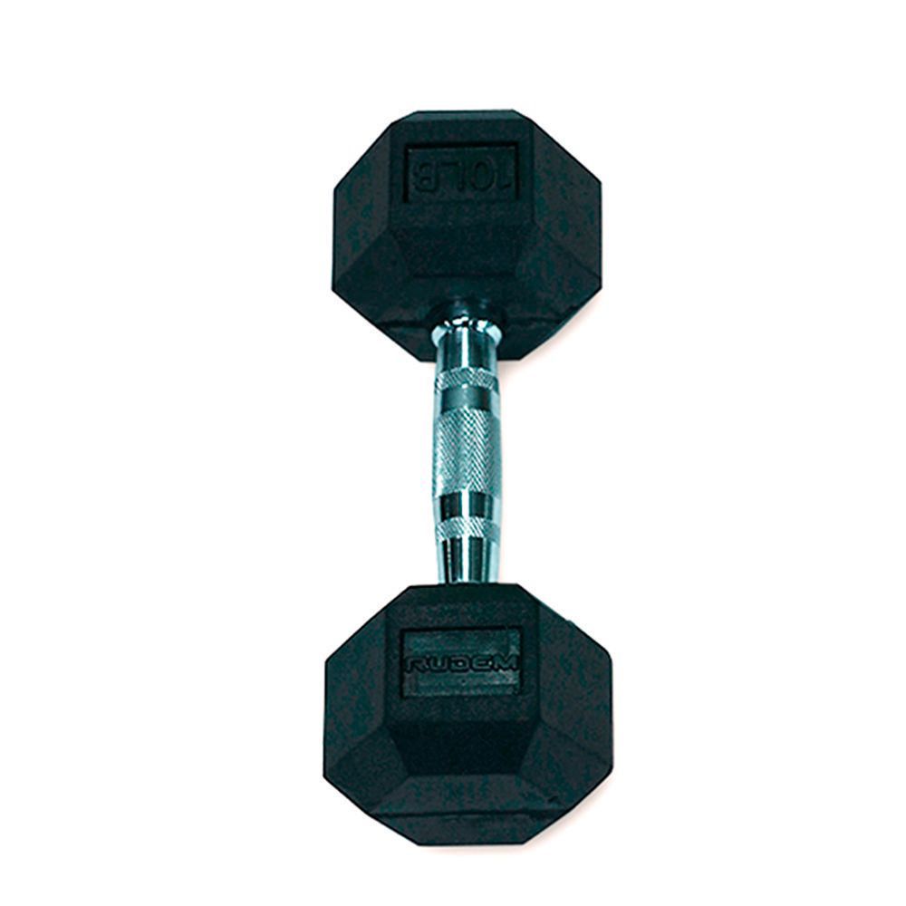 Mancuerna Hexagonal de Caucho  Rudem 10 Lb.