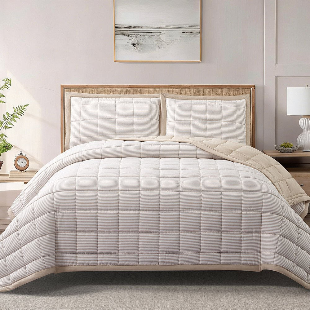 Edredón Pv27 Cationic Stripes Beige