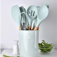 Set de Utensilios de Silicona de 12 Piezas Verde Agua 126SET11VA01