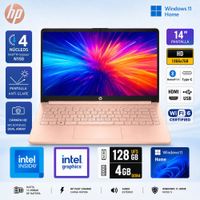 HP 14-DQ6105DX INTEL N150 128GB SSD 4GB DDR5 14 HD 1366 x 768 WIN 11 COLOR PALE ROSE GOLD