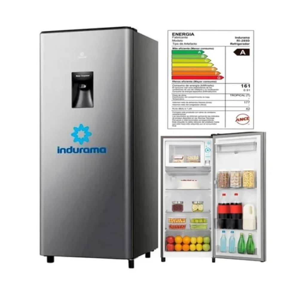 Refrigeradora Indurama 177 L RI-289D Plateado  Cromo