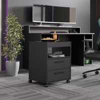 Archivador Tatsuma 2 cajones Negro | Masiva Home