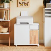 Archivador Otae 2 puertas Blanco y Naranja| Masiva Home