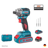 Atornillador De Impacto de un cuarto de pulgada.20V 2Ah Brushless RONIX 8671