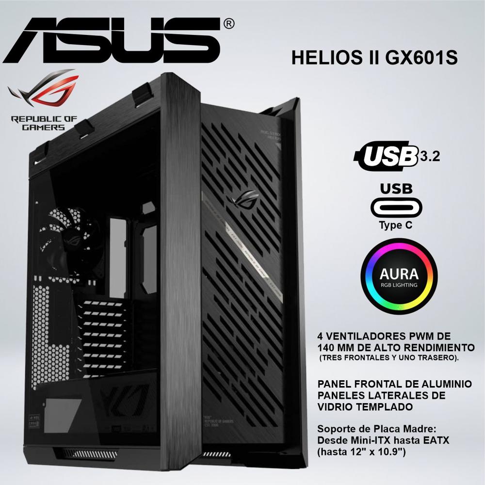 CASE MID TOWER ASUS ROG STRIX HELIOS II GX601S ARGB BLACK