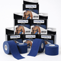 Cinta Kinesiológica Vendaje Neuromuscular 5cm x 5m - AZUL OSCURO