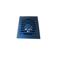Rejilla de Piso Cuadrada Negra Mate 10 x 10 cm