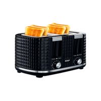 Tostadora Eléctrica para 4 Rebanadas de 1500W Negra