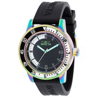Reloj Invicta Specialty 37011 Acero Inoxidable Tornasol Correa Silicona Negro