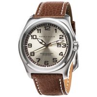 Reloj Perry Ellis Memphis 04003-01 Fecha Correa Cuero Marrón Dial Beige
