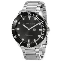 Reloj Perry Ellis Deep Diver 46 02005-02 Fecha Acero Inoxidable Dial Gris Oscuro