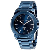 Reloj Perry Ellis Decagon 42 08008-02 Fecha Acero Inoxidable Azul