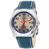 Reloj Perry Ellis Memphis 04004-01 Fecha Correa Cuero Azul Dial Beige