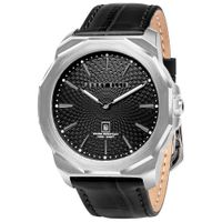 Reloj Perry Ellis Decagon 46 05002-01 Fecha Correa de Cuero y Dial Negro