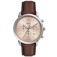 Reloj Fossil Neutra FS5982 Fecha Cronometro Acero Inoxidable Dial Beige