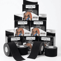 Cinta Kinesiológica Vendaje Neuromuscular 5cm x 5m - Color Negro