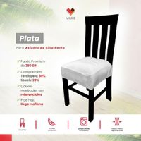 Funda de asiento en tela de terciopelo - PLATA