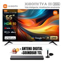 Televisor Smart TV 55'' UHD 4K XIAOMI GoogleTV 2026 - Ant - Soundbar TCL