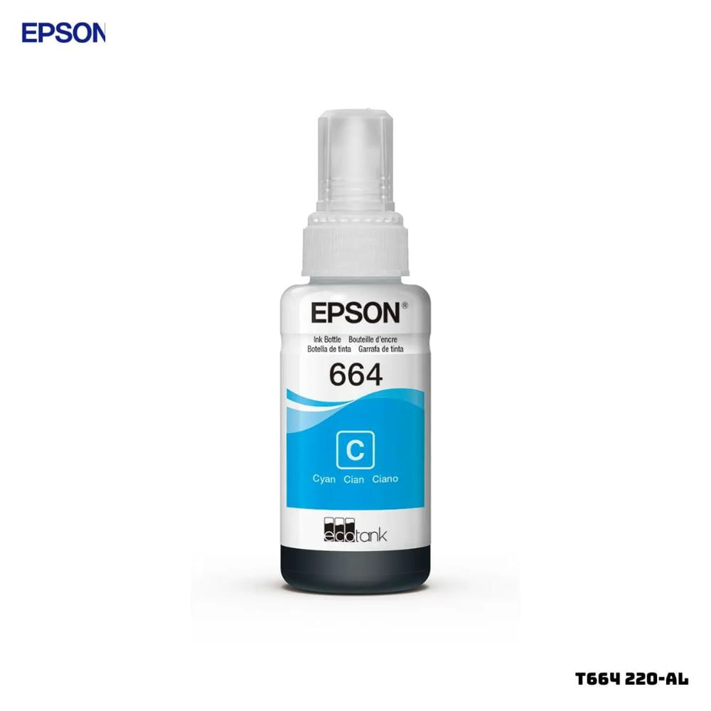 TINTA EPSON T664 220-AL 70ML - COLOR CIAN