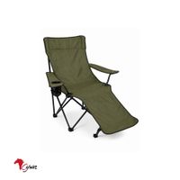 Silla de Camping Reclinable con Reposapiés Verde