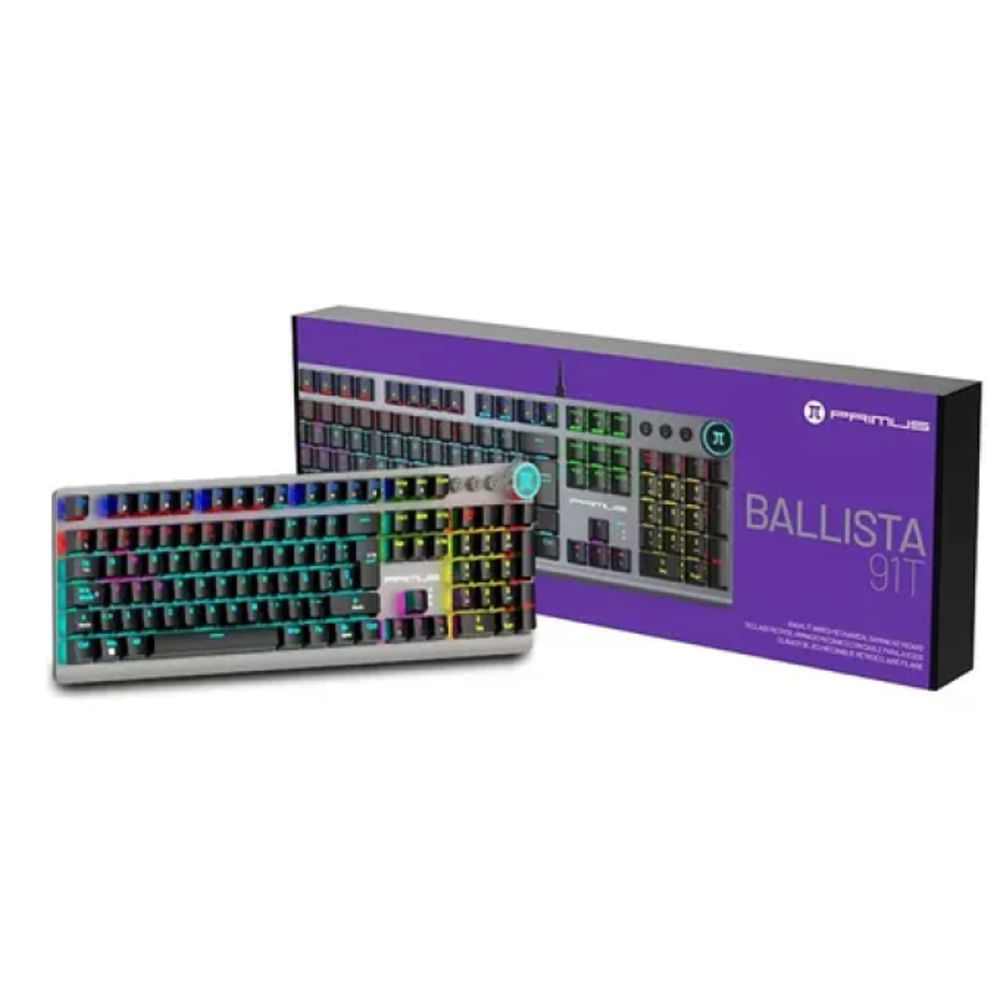 Teclado Mecánico Primus Gaming Ballista 91T PKS-093S RGB Switch Rojo USB Español