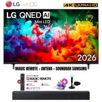 Televisor Smart TV 75'' LG QNED MiniLED UHD 4K WebOS 75QNED65BSA 2026 - Ant - Soundbar Samsung