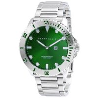 Reloj Perry Ellis Deep Diver 46 02003-02 Fecha Acero Inoxidable Dial Verde