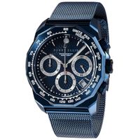 Reloj Perry Ellis Decagon GT 09005-04 Fecha Cronómetro Acero Inoxidable Azul