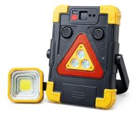 Triangulo De Seguridad Para Auto Con Foco Movible Carga Solar Sirena De Emergencia y Power Bank