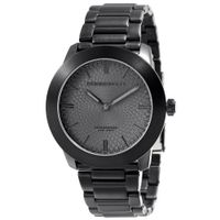 Reloj Perry Ellis Slim Line 42 07009-02 Acero Inoxidable Negro Dial Gris Oscuro